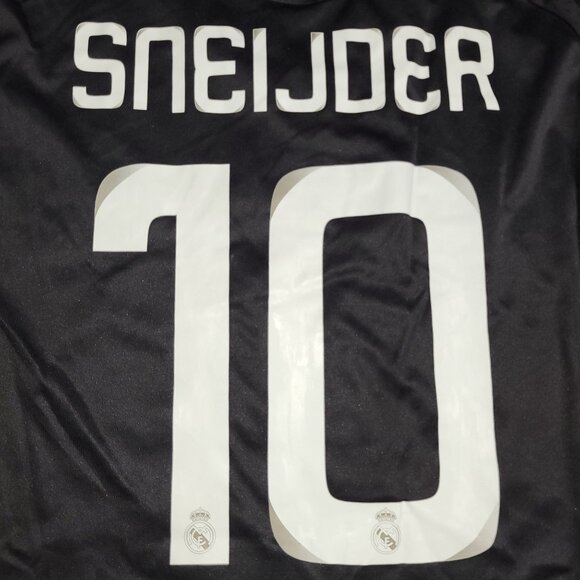 Sneijder Real Madrid 2008 2009 UEFA Third Soccer Jersey Shirt XL SKU# 685420 - Picture 4 of 9